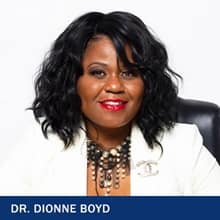 Dr. Dionne Boyd with the text Dr. Dionne Boyd