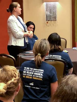 Southern New Hampshire University students at a Grace Hopper Celebration workshop.