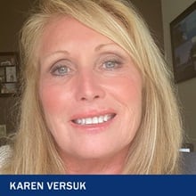 Karen Versuk with the text Karen Versuk