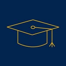 An icon of a graduation cap.