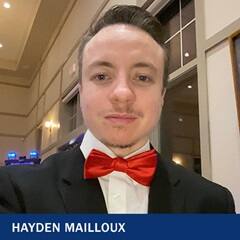 Hayden Mailloux, a graduate-level admission counselor at SNHU