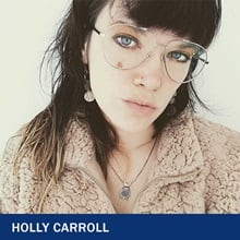 Holly Carroll with the text Holly Carroll 