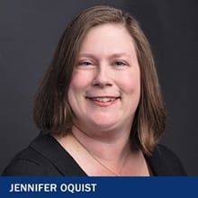 Jennifer Oquist with the text Jennifer Oquist