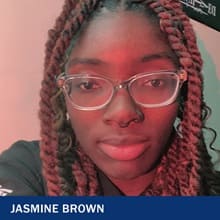 Jasmine Brown with the text Jasmine Brown