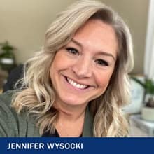 Jennifer Wysocki with the text Jennifer Wysocki