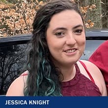 Jessica Knight with the text Jessica Knight