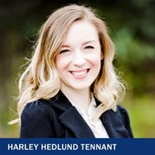 Harley Hedlund Tennant with the text Harley Hedlund Tennant