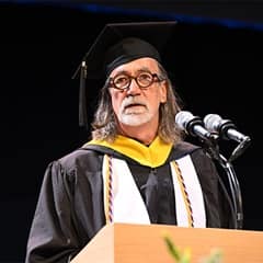 John Vincent Staudenmeier '25, who graduated summa cum laude with a bachelor's in geosciences from SNHU