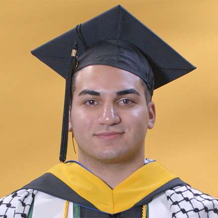 Jonathan Oubenslimane, ’24 BS Business Administration with a concentration in Entrepreneurship graduate.