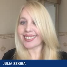 Julia Szkiba with the text Julia Szkiba