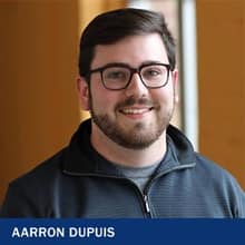 Aarron Dupuis with the text Aarron Dupuis
