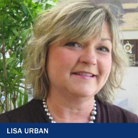 Lisa Urban with text Lisa Urban