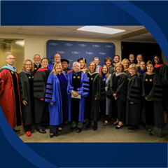 President Lisa Marsh Ryerson in a group photo with SNHU's Board of Trustees.