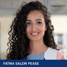 Fatma Salem Pease with the text Fatma Salem Pease
