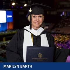 Marilyn Barth, a SNHU graduate with her bachelor’s degree in general studies 