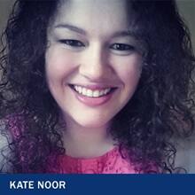 Kate Noor with text Kate Noor