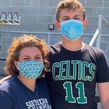  Jennifer Kidwell and her son, Jack, volunteering for Meals for Manchester.