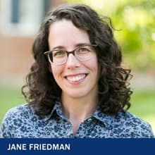 Jane Friedman with the text Jane Friedman