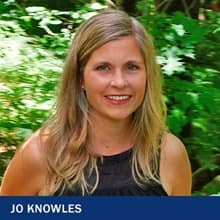 Jo Knowles with the text Jo Knowles