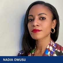 Nadia Owusu with the text Nadia Owusu