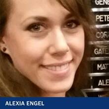 Alexia Engel with text "Alexia Engel"
