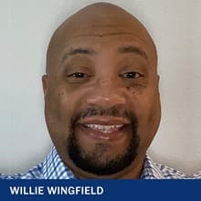 Willie Wingfield headshot with text, "Willie Wingfield"