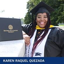 Karen Raquel Quezada with the text Karen Raquel Quezada