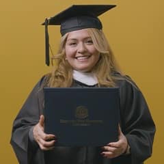 Nelly Bernal '25, a general studies graduate from SNHU. 