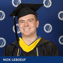 Nick LeBoeuf '23, computer science graduate from SNHU