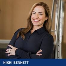 Nikki Bennett with the text Nikki Bennett