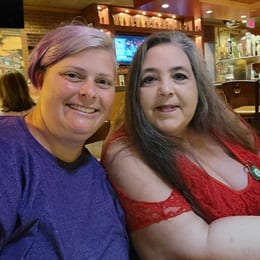 Gina Cramer (left) and Norma DePriest (right) meeting up in person.