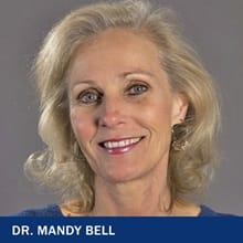 Dr. Mandy Bell with the text Dr. Mandy Bell