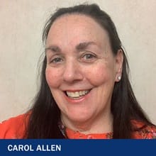 Carol Allen with the text Carol Allen