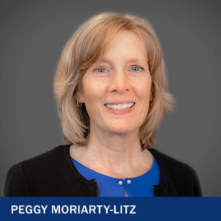 Peggy Moriarty-Litz with text Peggy Moriarty-Litz