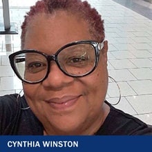 Cynthia Winston with the text Cynthia Winston