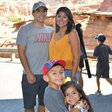 Eliana Cornejo with her husband and 2 children