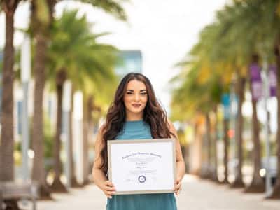 Deonna Purrazzo, a 2023 graduate from SNHU who earned her bachelor of arts degree in history.