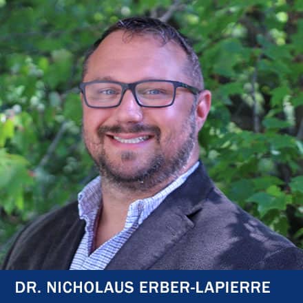 Dr. Nicholaus Erber LaPierre with text Dr. Nicholaus Erber LaPierre