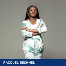 Racquel Becknel with the text Racquel Becknel