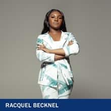 Racquel Becknel with the text Racquel Becknel