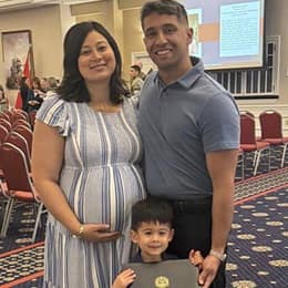 Ricardo Troche, right, with his wife and son at MCB Quantico graduation ceremony.