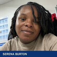 Serena Burton with the text Serena Burton 