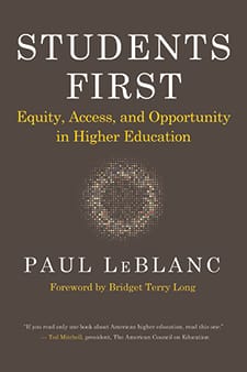 Book Titled Students First by Paul LeBlanc