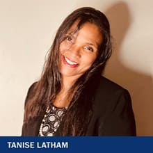 Tanise Latham with the text Tanise Latham