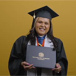 Tanya Sesma, a 2026 graduate from SNHU with an AS in Business Administration.