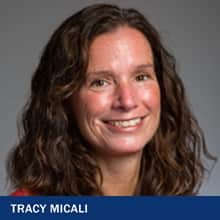 Tracy Micali with the text Tracy Micali