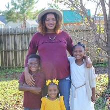 Shaquita Callier with three of her children.