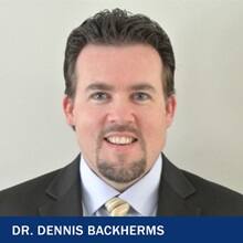 Dr. Dennis Backherms with the text Dr. Dennis Backherms