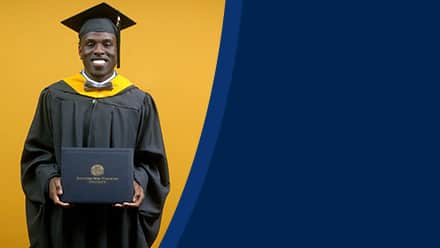 Jaiwaun Haggerty, a 2025 masters in sports management graduate from SNHU.