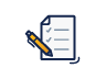 A checklist with a pen.